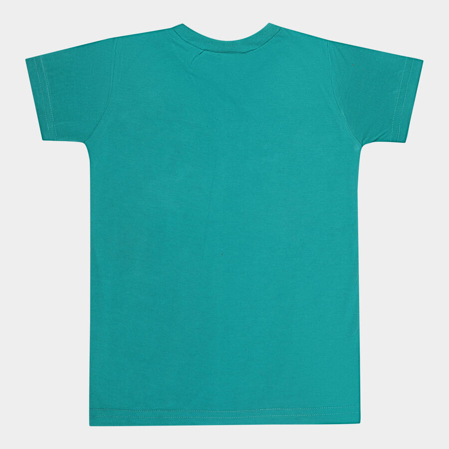 बॉयज़ टी-शर्ट, गहरा हरा, large image number null