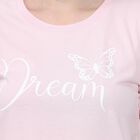 Ladies' Round Neck T-Shirt, Pink, small