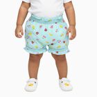 Infants Light Aqua Regular Fit Ruffled Bloomers, एक्वा, small image number null