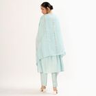 Women's Soft Aqua Blue Embroidered Ethnic Set, Light Blue, small image number null