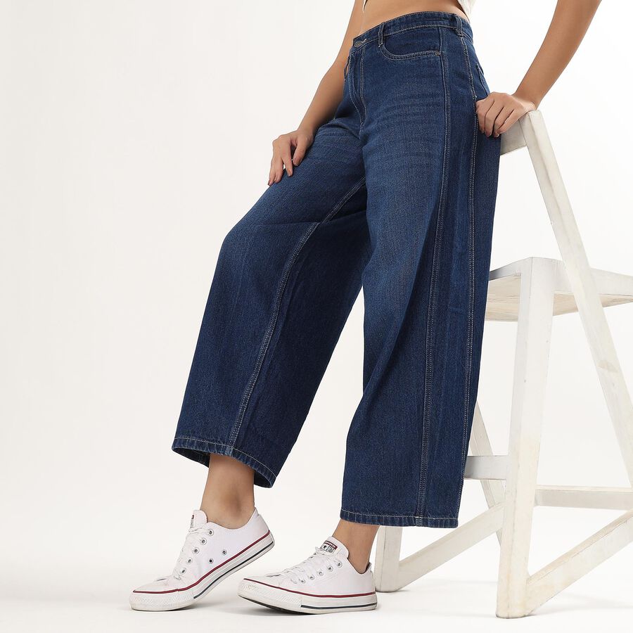 Ladies' Jeans, मध्यम नीला, large image number null
