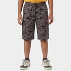 Boys' Black Relaxed Fit Cotton Jamaican Shorts, Black, small