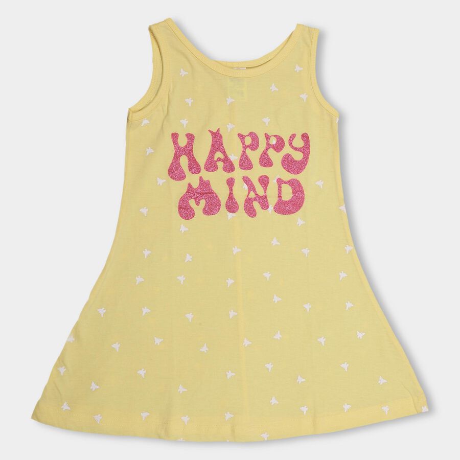 Girls' Frock , Yellow, large image number null