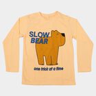Boys Peach Crew Neck Regular Boys T-Shirt, Peach, small