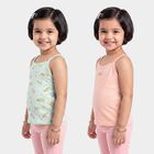 Girls' Mint Green Cotton Round Neck Quilted Vest, Light Green, small