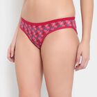 Printed Cotton Panty, Fuchsia, small image number null