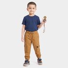 Boys' Tan Regular Fit Cargo Trousers, Khaki, small