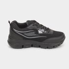 Men's Lace-Up Sports Shoes, काला, small image number null