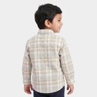 Boys Beige Spread Collar Casual Shirt, Beige, small