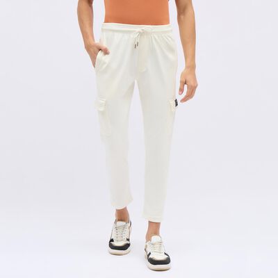 Men's Off-White Tapered Cargo Jogger