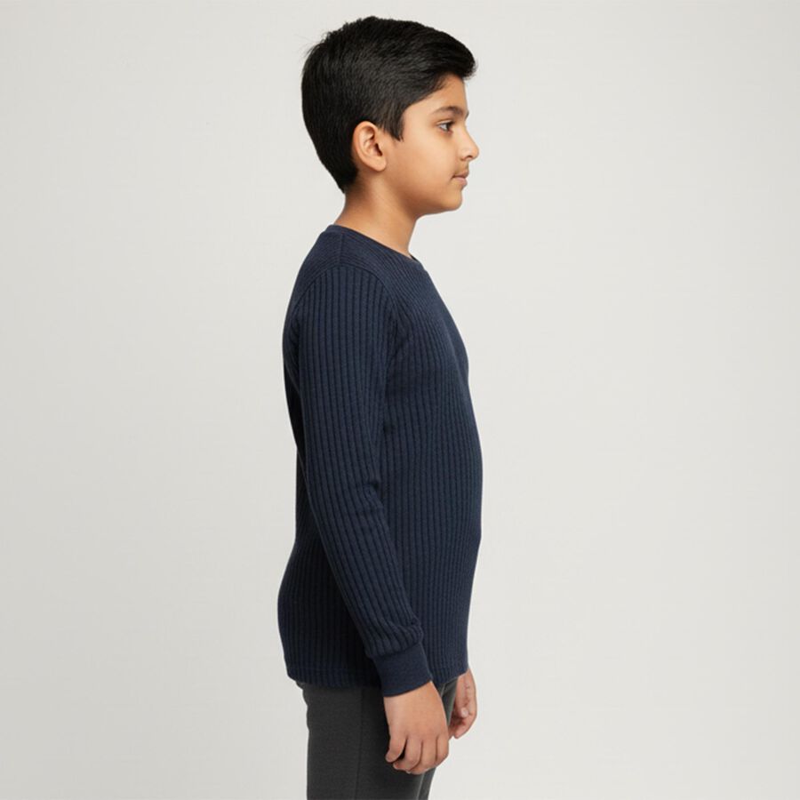 Boys' Thermal Upper, मिश्रित नीला, large image number null