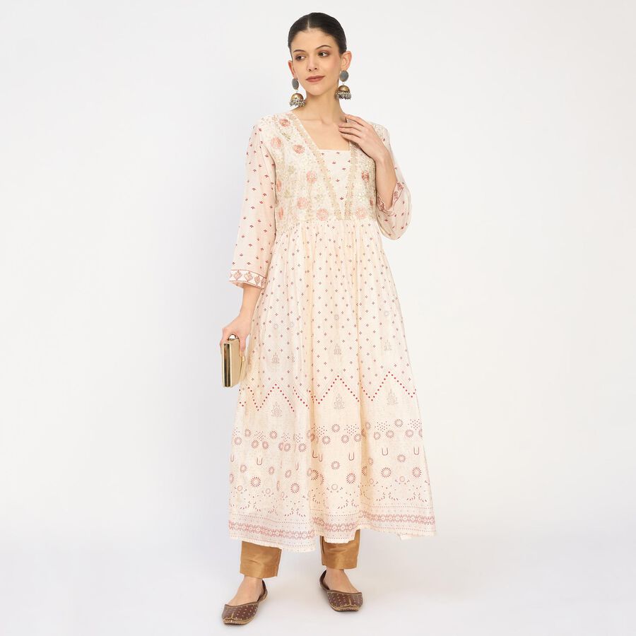 Ladies' Kurta , Off White, large image number null