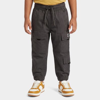 Boys' Dark Grey Regular Fit Cargo Trousers