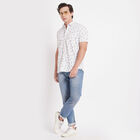Cotton Printed Casual Shirt, White, small image number null