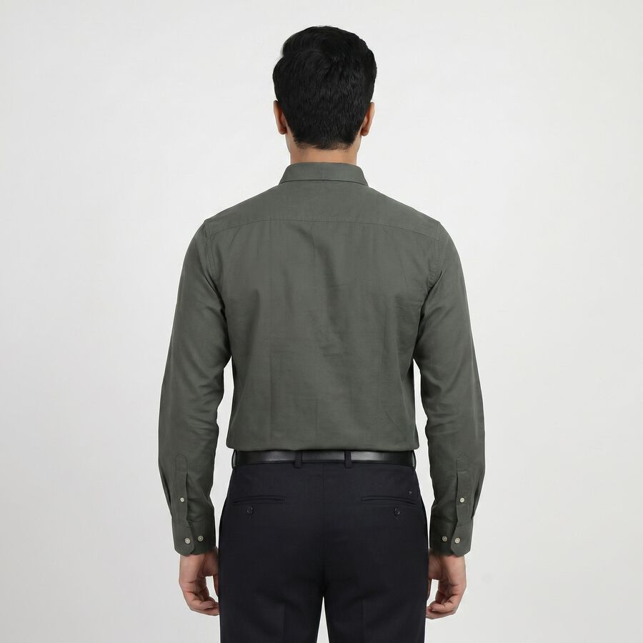 Men's Formal Shirt, Dark Green, large