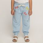 Girls' Light Sky Blue Butterfly Printed Elastic Waist Pyjama, हल्का नीला, small image number null