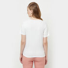 Embellished Round Neck T-Shirt, White, small image number null