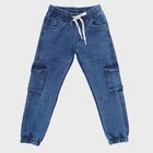 Boys Blue Regular Fit Elasticated Waist Jeans, हल्का नीला, small