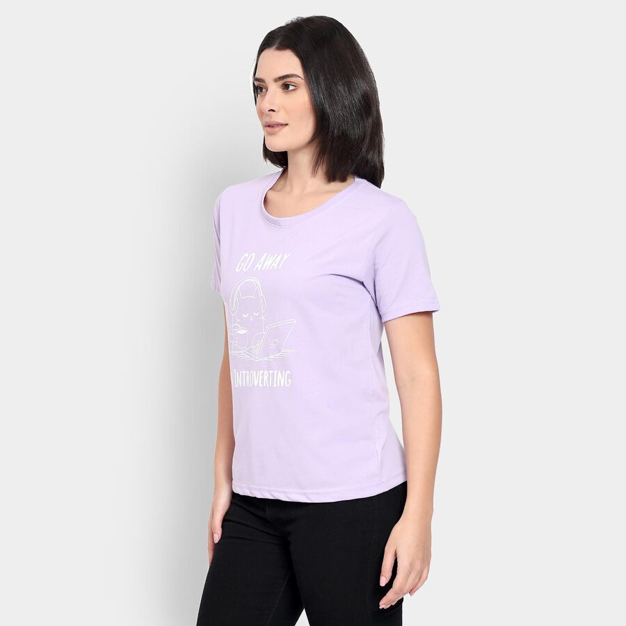 Ladies' Round Neck T-Shirt , Lilac, large image number null