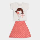 Girls' Top Skirt, Coral, small image number null