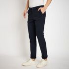 Men's Slim Fit Casual Trousers, नेवी ब्लू, small image number null