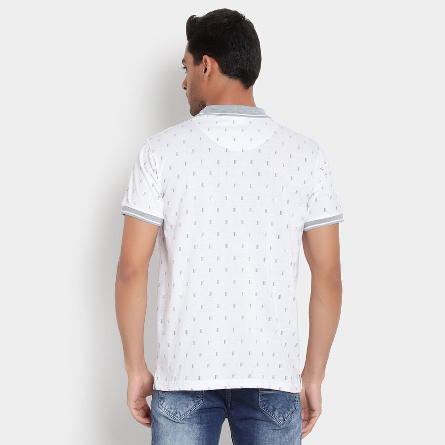 प्रिंटेड पोलो शर्ट, सफ़ेद, large image number null