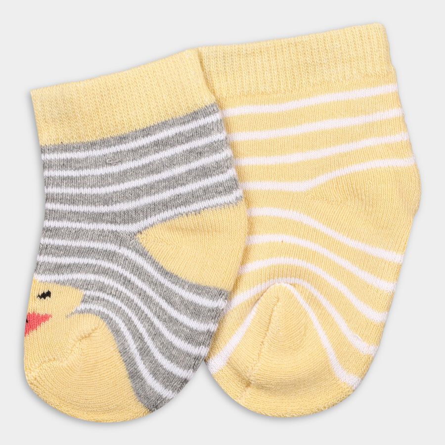 Infant's Socks (Pack of 2), Yellow, large image number null