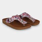 Women's Blue Buckle Strap Thong Sandals, Blue, small
