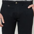 Solid Skinny Fit Trousers, Black, small image number null