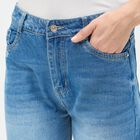 Ladies' 100% Cotton Jeans, Mid Blue, small image number null