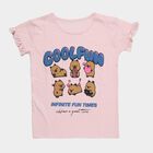 Girls' T-Shirt, हल्का गुलाबी, small