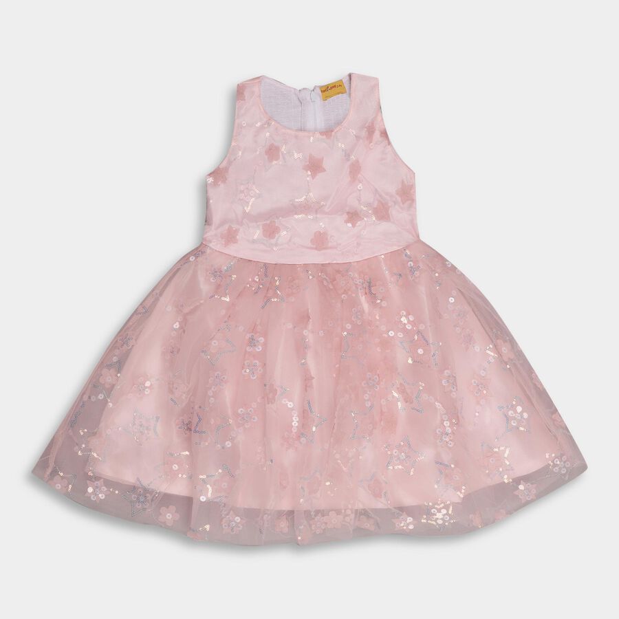 Girls' Frock, हल्का गुलाबी, large image number null