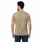 Men's Brown Round Neck Regular T-Shirt, Brown, small