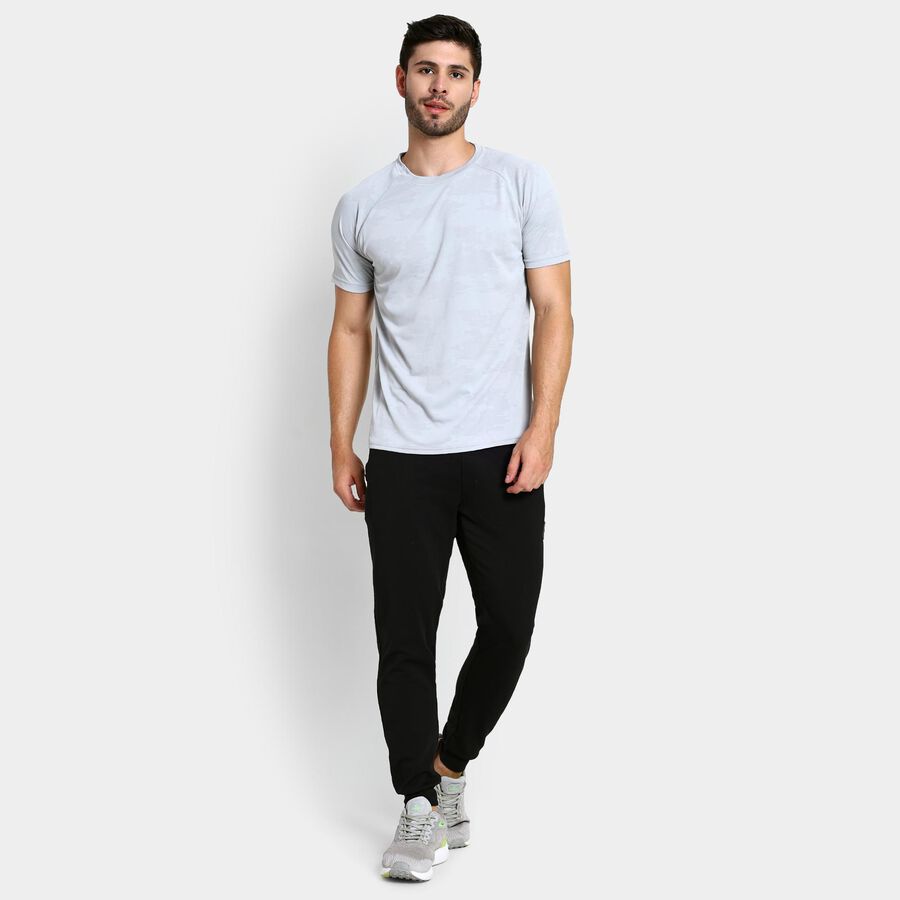 Men's Round Neck Half Sleeves T-Shirt , हल्का ग्रे, large image number null