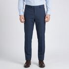 Men's Slim Fit Formal Trousers, गहरा नीला, small