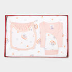 Infants Cotton Printed Baby Gift Set, Peach, small image number null
