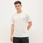Men's Bright Snow White Crew Neck Athleisure T-Shirt, White, small