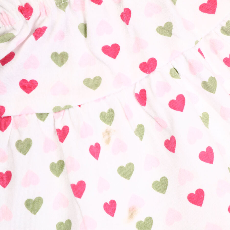 Infants Chest Print Skirt Top Set, Light Pink, large image number null