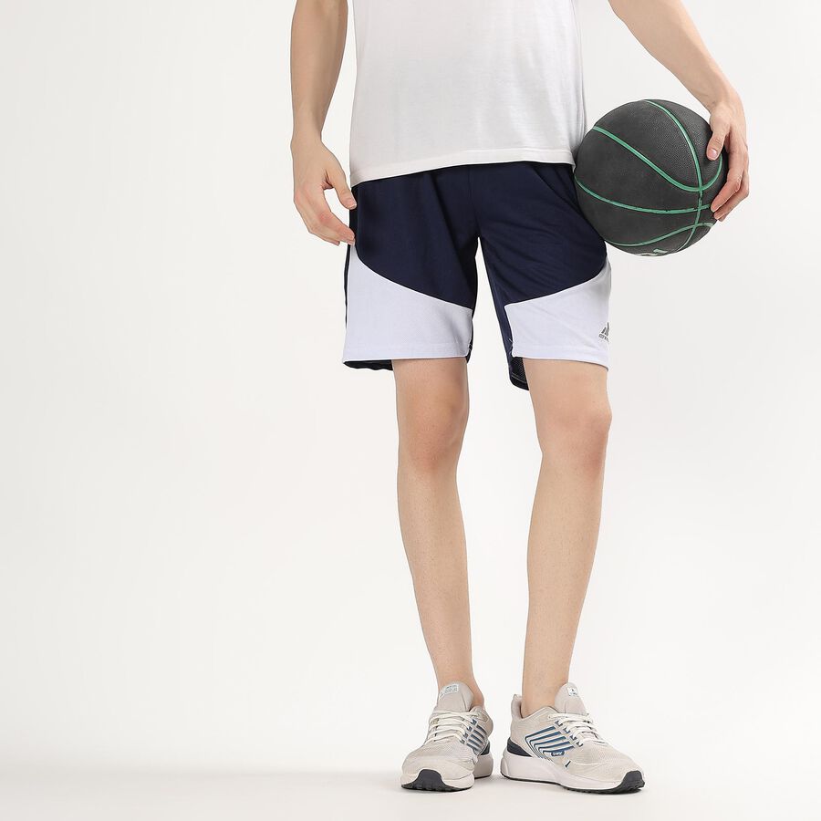Men's Navy Blue Regular Fit Active Bermuda Shorts, Dark Blue, large image number null