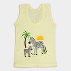 Infants' 100% Cotton Vest, Yellow, small