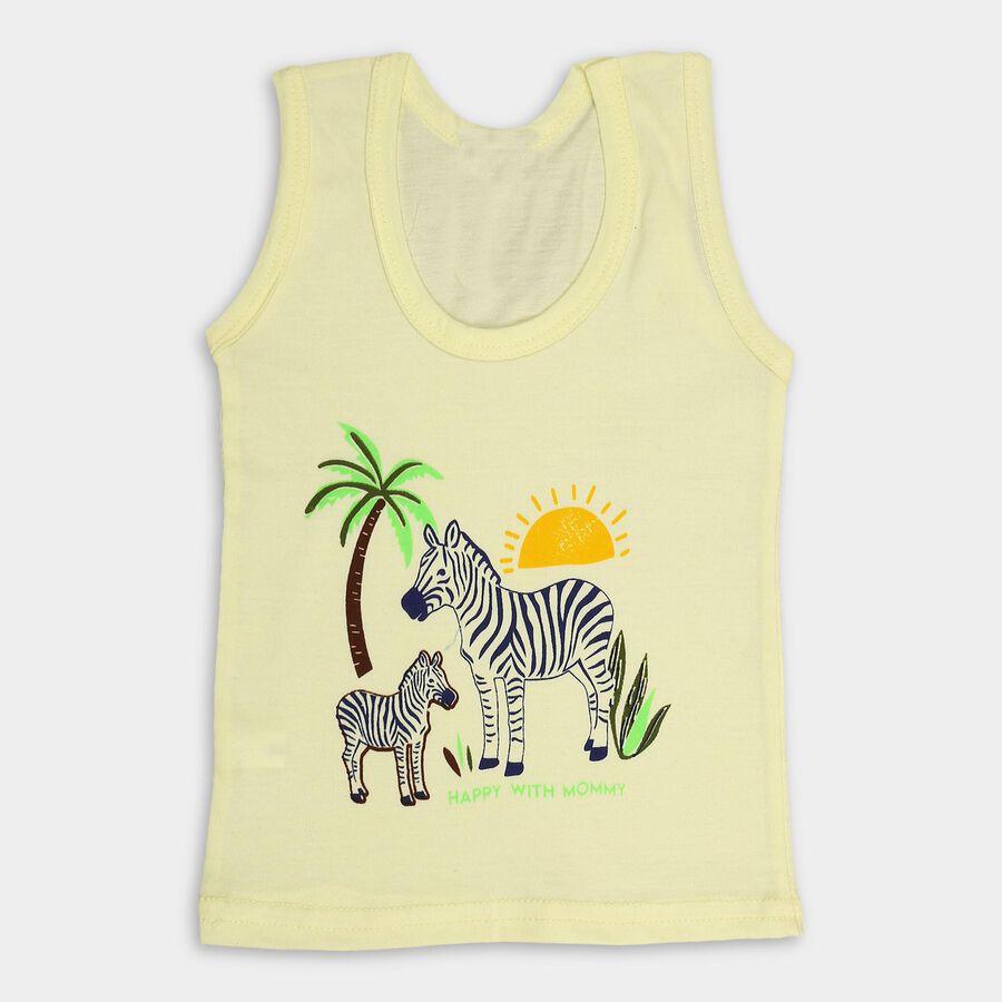 Infants' 100% Cotton Vest, Yellow, large