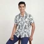 Men's Dark Green Cotton Classic Collar Casual Shirt, Dark Green, small