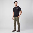 Men's Black Round Neck Minimalist T-Shirt, काला, small