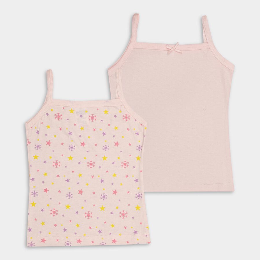 Girls' 100% Cotton Vest (Pack of 2), Pink, large