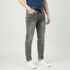Men's Grey Slim Fit Classic Jeans, Light Grey, small