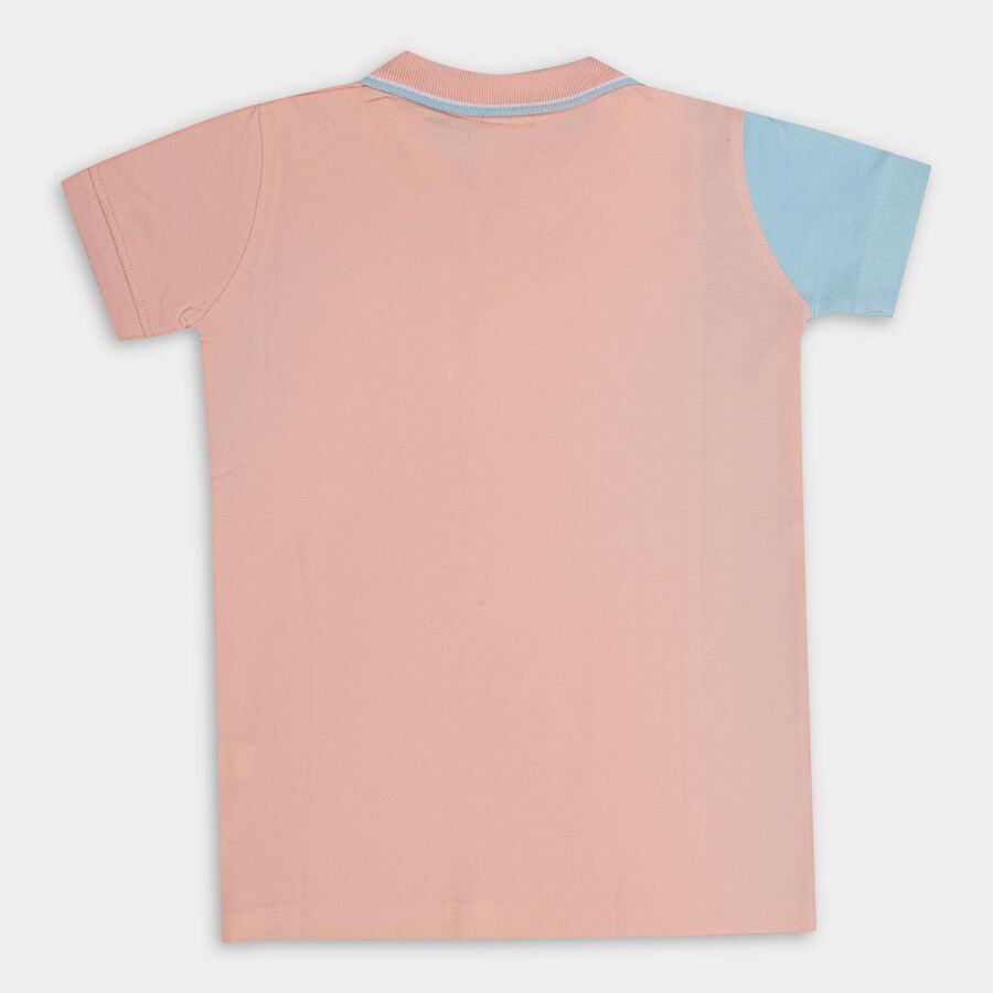 Boys' 100% Cotton Half Sleeves T-Shirt , Orange, large image number null