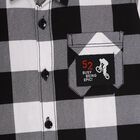 Boys' 100% Cotton Casual Shirt , काला, small image number null