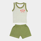 Infants Cotton Baba Suit, Olive, small image number null