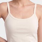 Women's Cream Scoop Neck Camisole Slip, ऑफ व्हाइट, small