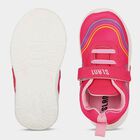 Girls Pink Velcro Strap Sneakers, Pink, small